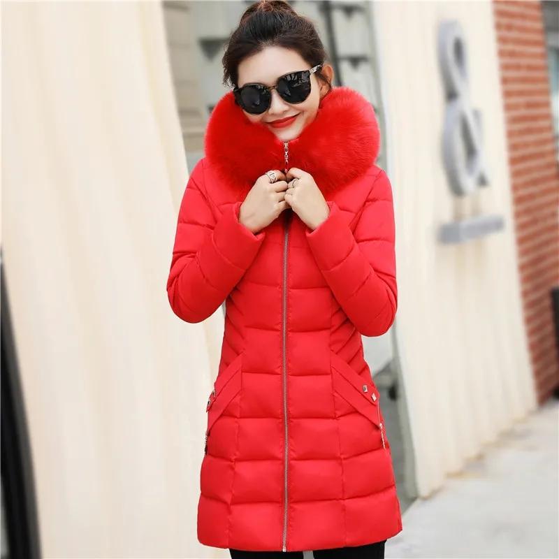 plus size red parka