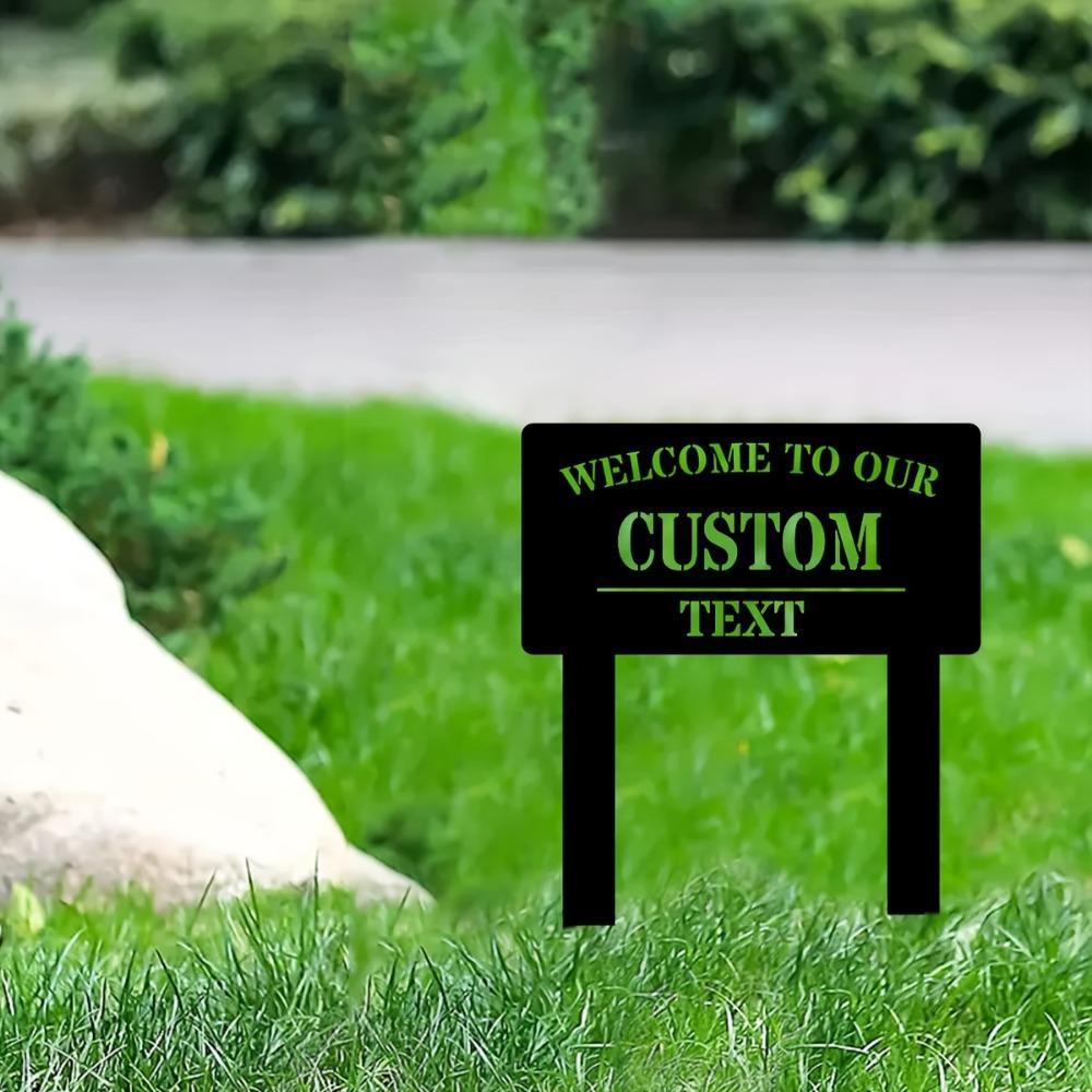 Metal Wall Art Decor, Garden Stakes Set, Weatherproof Yard Sign, Personalized Gift for All Seasons