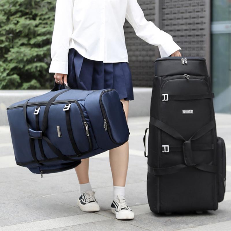 Portable Travel Bag, Tug Bag, Travel Outdoor Wheel Bag, Duffel Bag, Clothes Storage Bag, Large Shoulders Backpack