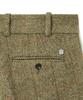 YALE Harris Tweed Pure Wool 1 Tuck Slacks Brown
