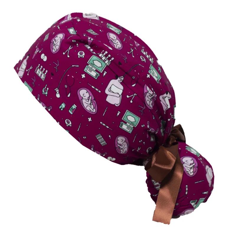 Czapka chirurgiczna z nadrukiem kreskówkowym dla kobiet i dzieci: Użytek pielęgniarski, lekarski, dentystyczny