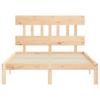 Solid Wood Bed with Headboard