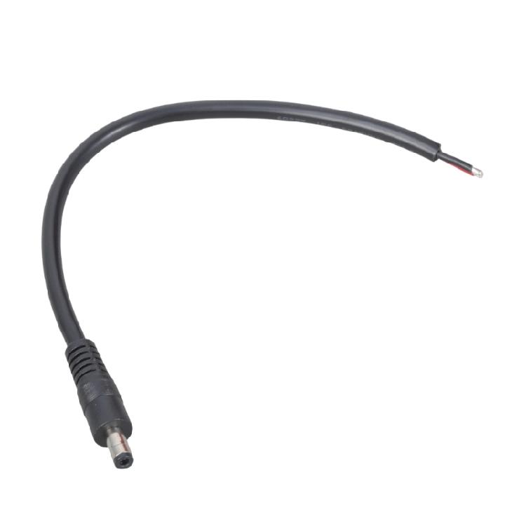 Power Pigtail Cable 5.5mmx2.5mm Bare Male Plug to Bare Wire Power Supply Adapter Repair Cord for CCTV Camera
