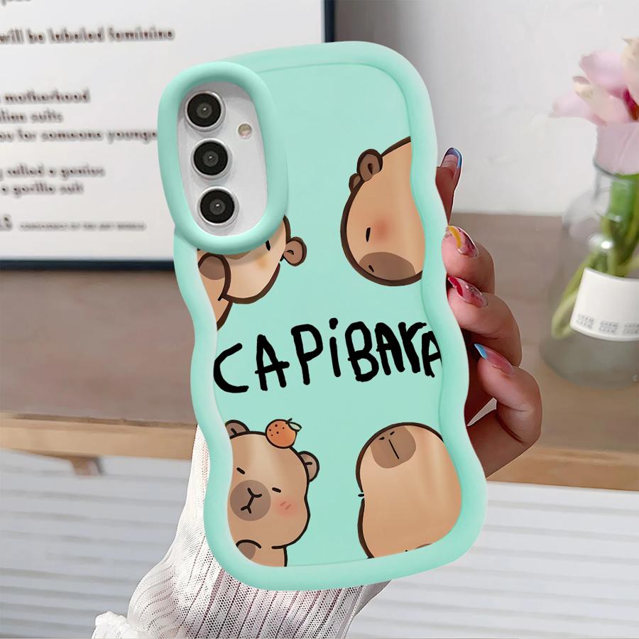 

Case for Samsung Galaxy A50 A52 A55 A02s A51 A73 A30 A06 A04 A03 A20 A05 Soft Phone Cover Cartoon Capybara Galaxy A50