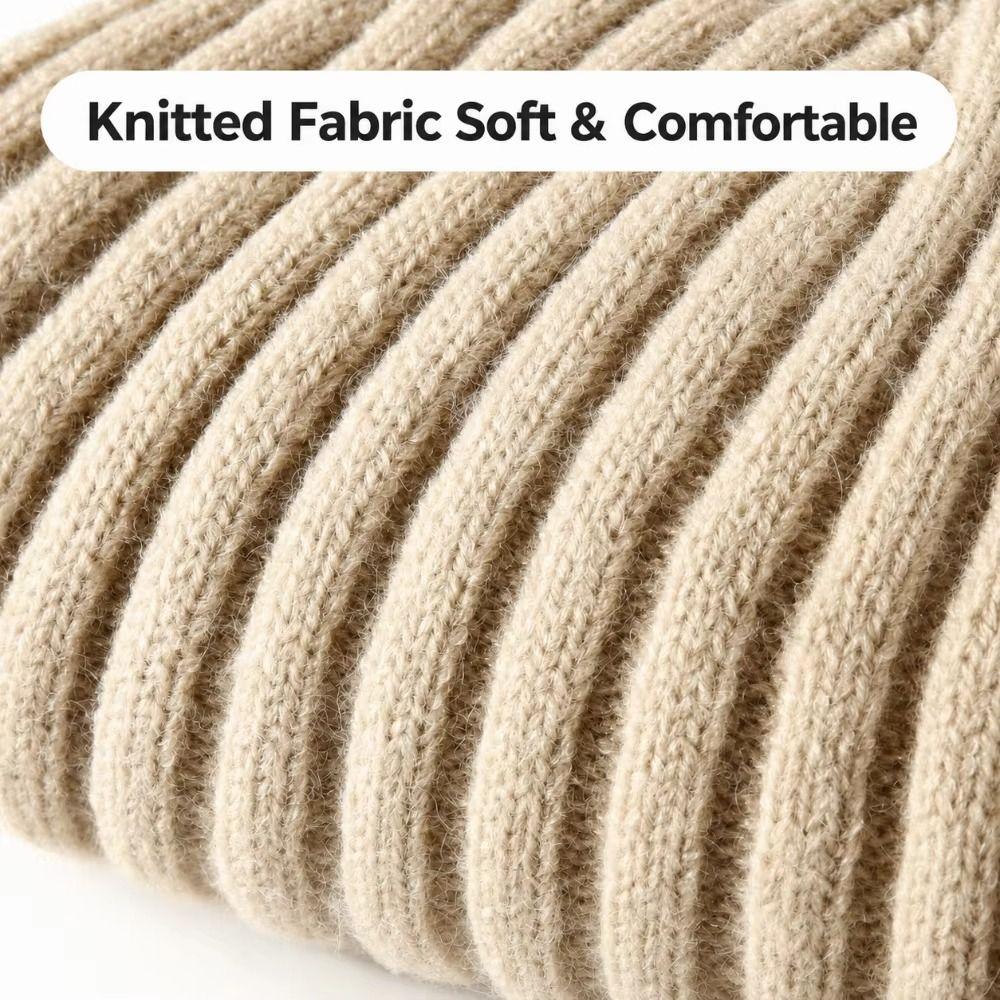 Thickened Knitted Scarf Striped Knitted Neck Warmer Flexible Neck Gaiter Hiking