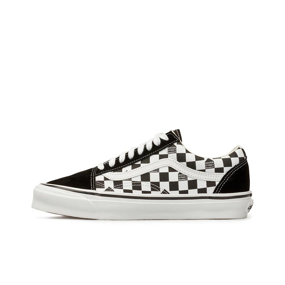 Dover Street Market x Vans OG Old Skool LX Checker - Preto Branco Tênis Unissex Branco Verdadeiro VN0A36C82GZ