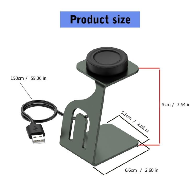 Aluminum Smartwatch Charging Holder Long Cord Compact Charging Station Charging Stand for Convenience for watch7