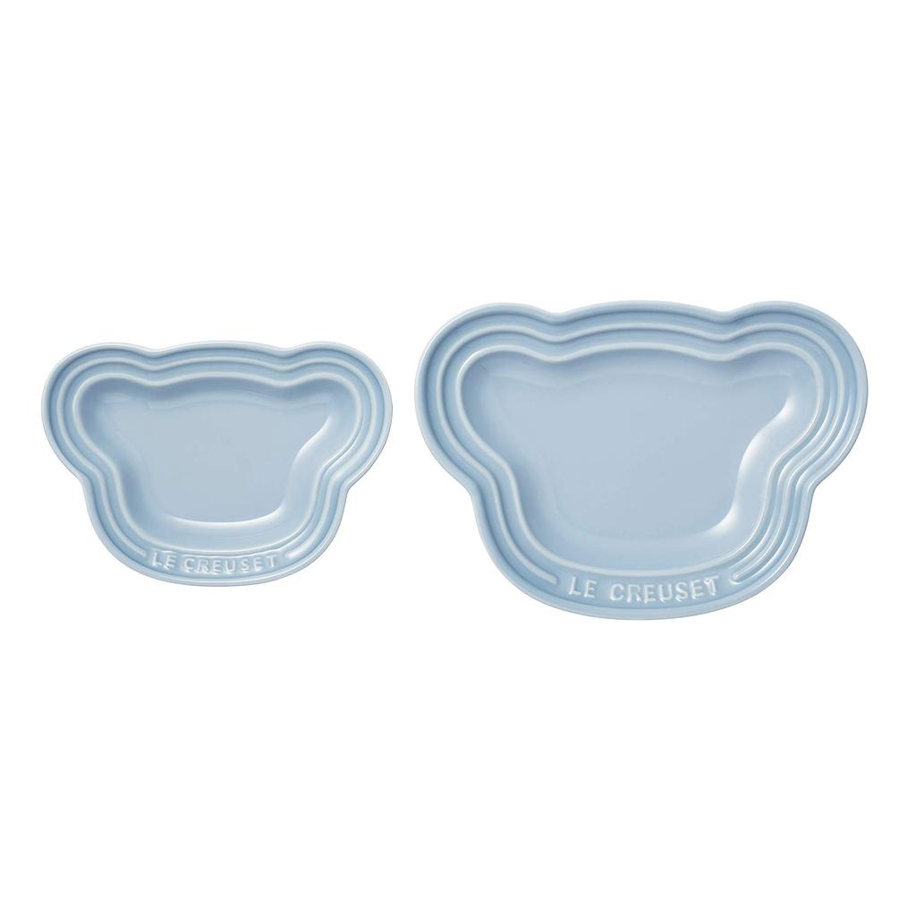 Le Creuset Baby Bear Plate Coastal Heat and Cold Microwave and Oven Perfect for Baby Baby First or As a Gift Japanese Set, Blue, Resistant, Safe,