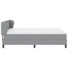 Box Spring Bed with Headboard Light Gray 140 X 200 Cm Fabric