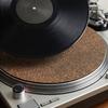 Cork & Rubber Turntable Platter Mat Reduces Noise & Sounds Vinyls Record Pad Turntable Phonograph Accessories Record Play
