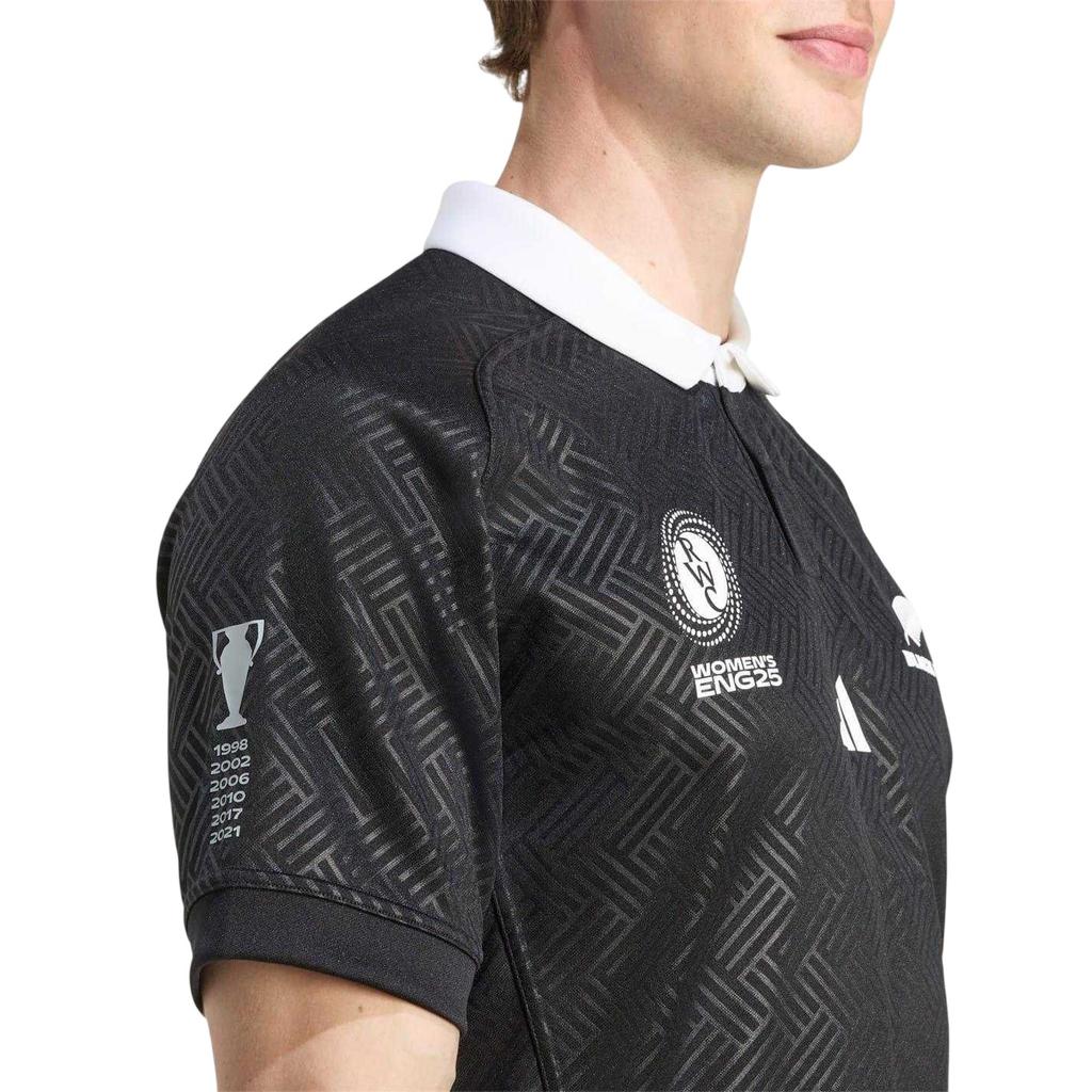 Adidas Mens 2025 Black Ferns Rugby Jersey