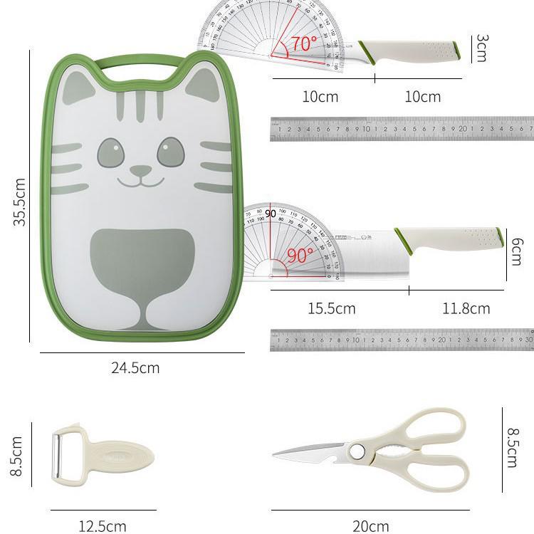 Portable Baby Toddler Food Prep Set: Knife & Cutting Board Combo