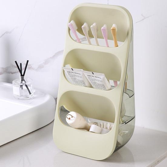 Organizator pe Niveluri pentru Pensule de Machiaj Organizator de Blat Capacitate Mare Design pe 3 Niveluri Organizator de Blat pentru Baie Birou