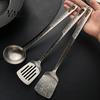 Safe Kitchen Cooking Tool Pure Titanium Frying Spatula/Leak Spatula/Soup Spoon, Non-stick Lightweight Heat Resistant Kitchenware Utensil, Portable
