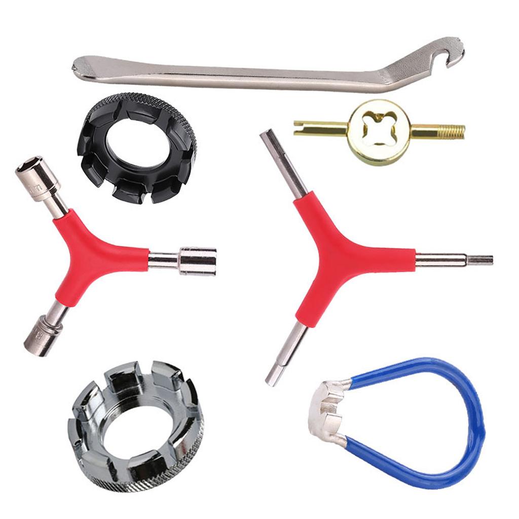 Bicycles Spoke Wrench Portable Bike Spoke Adjustment Tool Tire Lever Cycling Pocket Tool Bicycles Rims Truing Tool