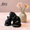Couple Anniversary Keepsake 3D Printed Cat Figurine, Cute Mother And Baby Kitten Statue, Housewarming Gift for Friends Minimalist Animal Ornament