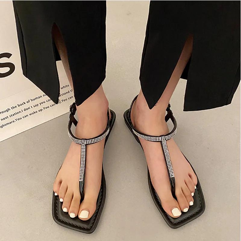 модные женские сандалии летние повседневные пляжные сандалии женские блестящие туфли — фото 5