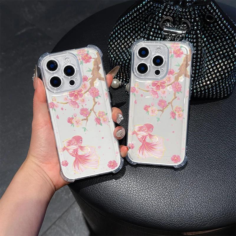 Lotus Flower Phone Case For Xiaomi POCO X7 F7 X5 X3 X4 NFC M3 M4 Pro F4 Mi 15 Ultra 15T Pro 12T 13T Shockproof Transparent Cover