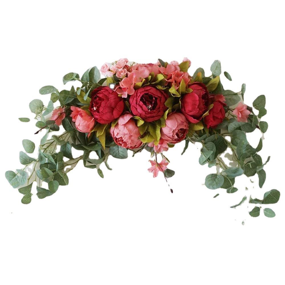Simulation Wreath Welcome Flower Row Lintel Water Sign Corner Flower Artificial Flower Wedding Decoration