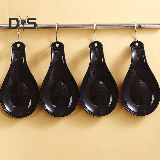 2Pcs Spoon Rest for Stove Top Durable Plastic Spoon Holder Kitchen Utensils Holder Easy To Clean Spoon Mat Compact Size Ladle Holder Stylish Look