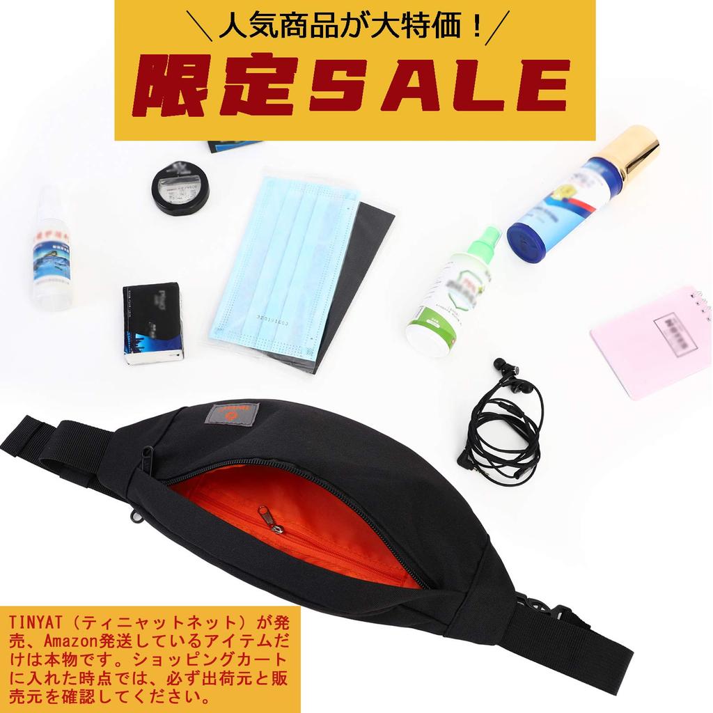 TINYAT Small Waist Pouch for Men and Crossbody Bag for Everyday and Gym Stays In Black Women, Cute, Lightweight, Use, Running, Use, Place,