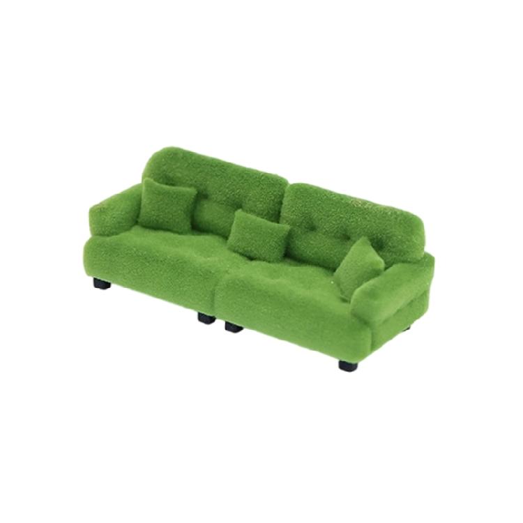 Detaillierte kleine Sofa-Modellfigur mit Kissen für Bastelbegeisterte und Szenendisplay-Dekorationen Maßstab 1/20 1/25 1/30