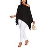 Dames Casual Off Shoulder Losse Vleermuismouw Effen Kleur Elegante Blouse