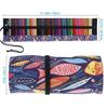 36/48/72 Colored Pencils Adult Coloring Book Professional Coloring Drawing Set Art Coloring Pencils with Roll Up Canvas Bag Artist Students Sketching