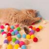 Cat Toys Mini Fluffy Soft Ball Shooting Guns Games Stretch Plush Ball Toys Interactive Launch Training Toy For Kitten