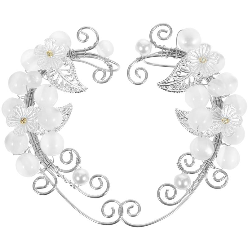 Elegant Sweet Elf Ear Cuffs Wedding Earrings Women Trendy Gold Color Wrap Fairy Ear Clip On Earrings Fashion Jewelry Girls Gift