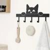 Wall Mounted Metal Key Holder with 5 Hooks, Modern Entryway and Living Room Storage Solution