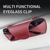 New Car Glasses Storage Box Universal Sunshade Glasses Clip PU Soft Leather High-end Car Sunglasses Stand Car Accessories