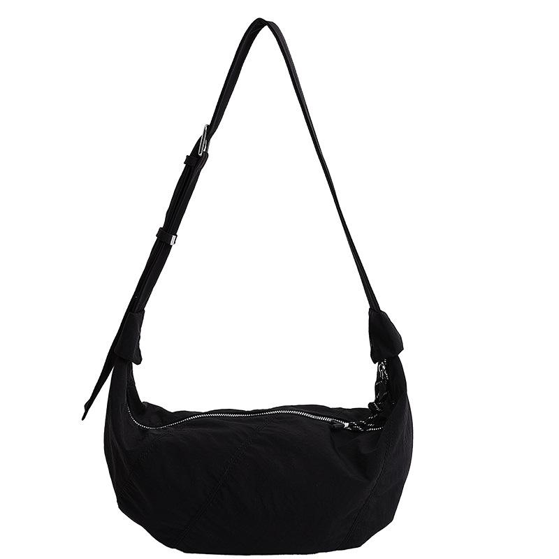 

Летняя нейлоновая парусиновая сумка женская новая трендовая модная сумка универсальная сумка-мессенджер сумка-пельмень чёрный