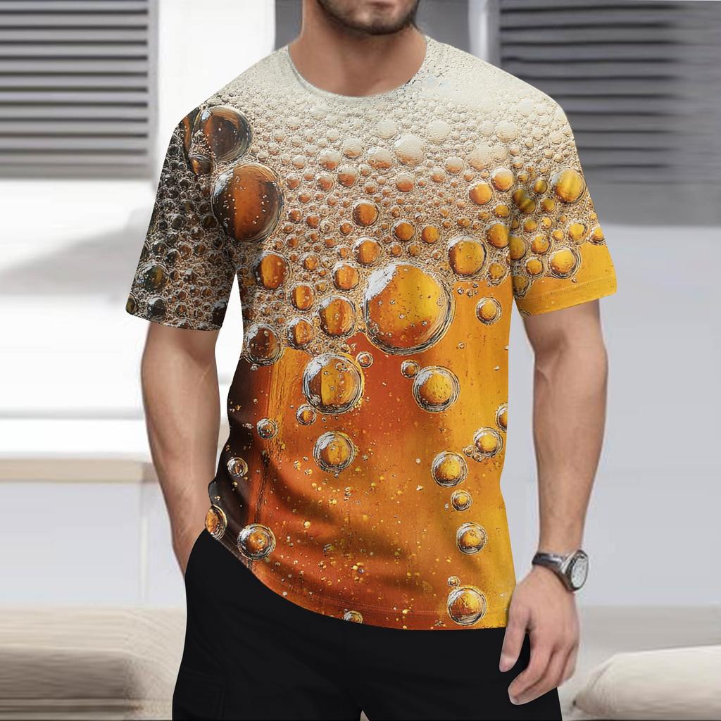 Men'S Fashionable T-Shirt, Street Casual Short Sleeved Clothing