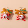 European and American Cartoon Christmas Earrings - Cute Funny Elk, Tree, and Wreath Studs Jewelry