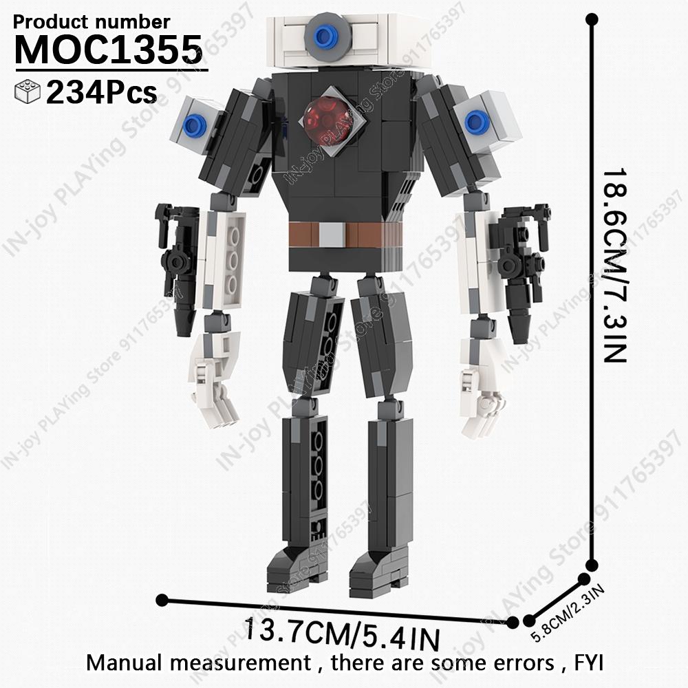 MOOXI Set di Figure Skibidi Toilet Man TvMan Cameraman Speakerman Blocchi da Costruzione Modello MOC Mattoncini Giocattoli per Adulti Bambini Regalo di Compleanno
