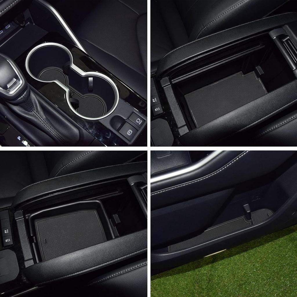 SENSHINE For Toyota Highlander Accessories 2025 -2024 Anti Dust Cup Holder Ert Center Console Shifter Trim Door Packet Mats Premium  Interior 22PC