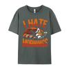 I Hate Mornings Red Panda Lazy Day Nap Time For Unisex Top Tshirts Hip Hop Graphic Cotton Tops Shirts Tops Shirts For Unisex