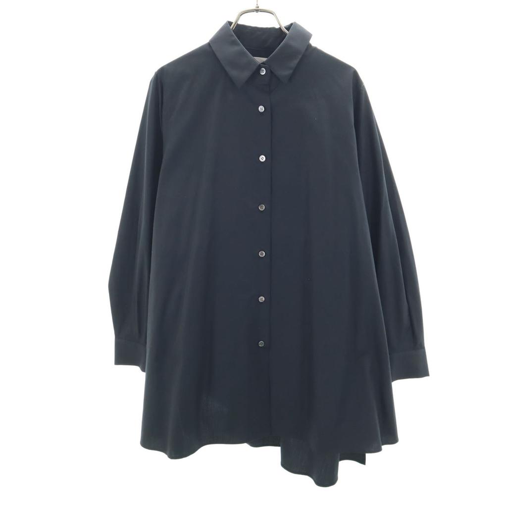 MIDIUMISOLID Made In Japan Long Sleeve A Line Shirt Black Women Used