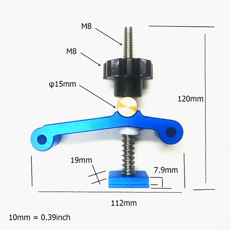 Upgraded T-Track Hold Down Clamp Woodworking Universal Fixed Clamp Jig T-Slots Clamping Blocks Platen Woodworking Tools