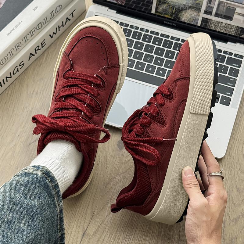 2025 New Niche Low Top Breathable Canvas Shoes with Fashionable and Trendy Temperament, Student Red Casual Board Shoes Beige