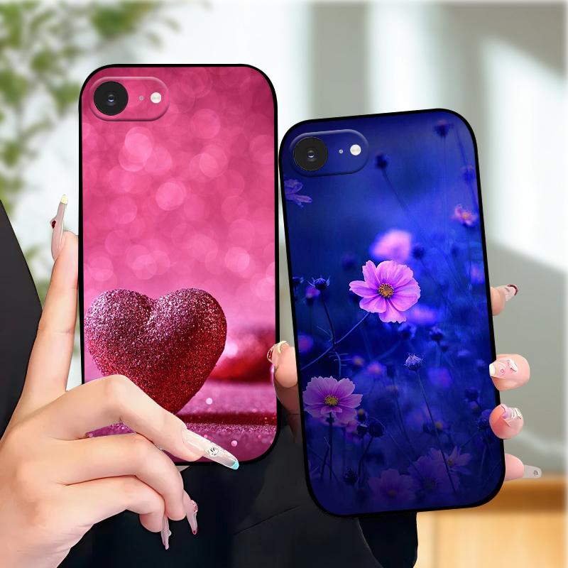 Case For iPhone SE4 Fashion Color Painted Soft Silicone Phone Coque Cover For Apple iPhone 16e 5G A3409 A3408 Shockproof Cases