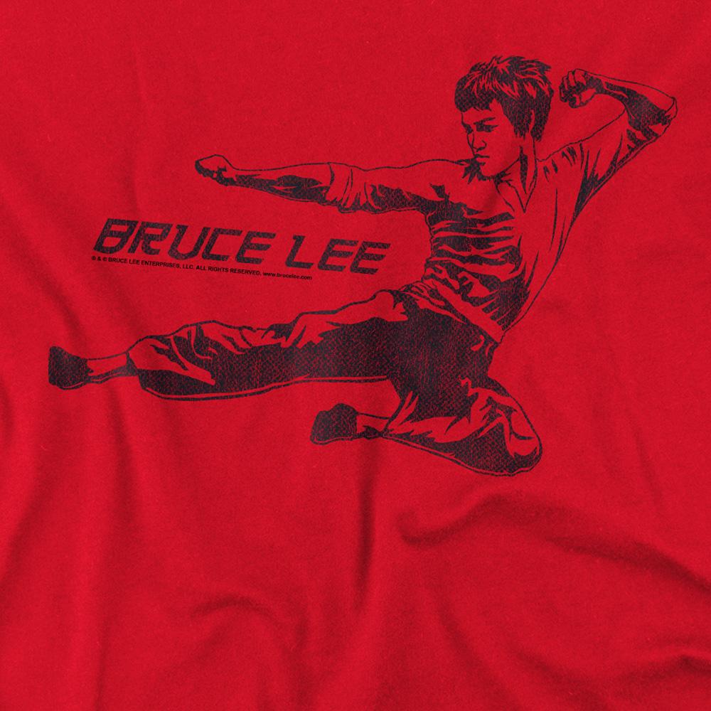 Bruce Lee Unisex Adult Line Kick T-Shirt