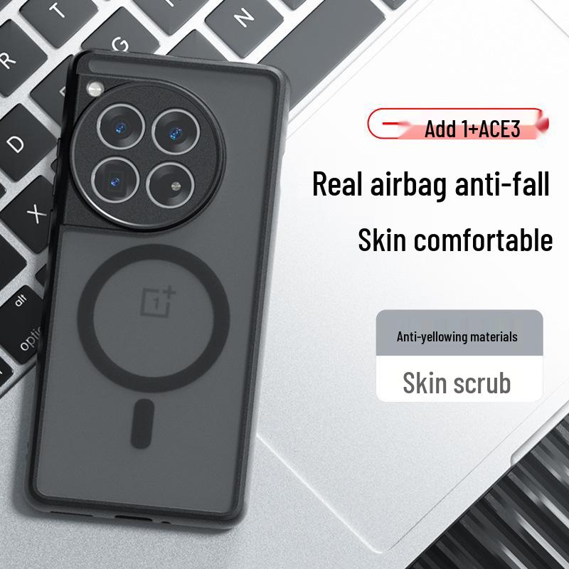 

Магнитный чехол 1+ACE3 с приятным на ощупь покрытием, защищающий от падений для ONEPLUS 12R 5G OnePlus Ace 5/5 Pro (Precision Cut) Black