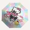 Hello Kitty, Sanrio Automatic Open/Close Umbrella-Cute Umbrella with Cute Design, Portable 3-Fold Compact Umbrella for Men & Women, Hallowee