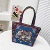 Embroidered Canvas Tote Bag - Chinese Style for University Women