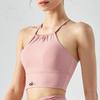 Damen Yoga Sport BH Neckholder Riemenlos Tanktop Laufen Fitnessstudio Training