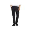 Adidas Solid Color Embroidered Logo Mid Waist Drawstring Straight Leg Sports Pants Men Bottoms Black HN2061