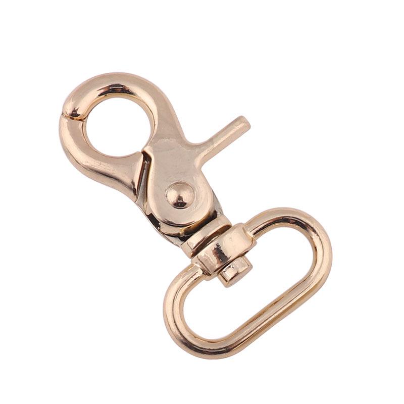 57mm Light Gold Plated Alloy Dog Hook Buckle - Eco-friendly Metal Keychain & Luggage Bag Accessory