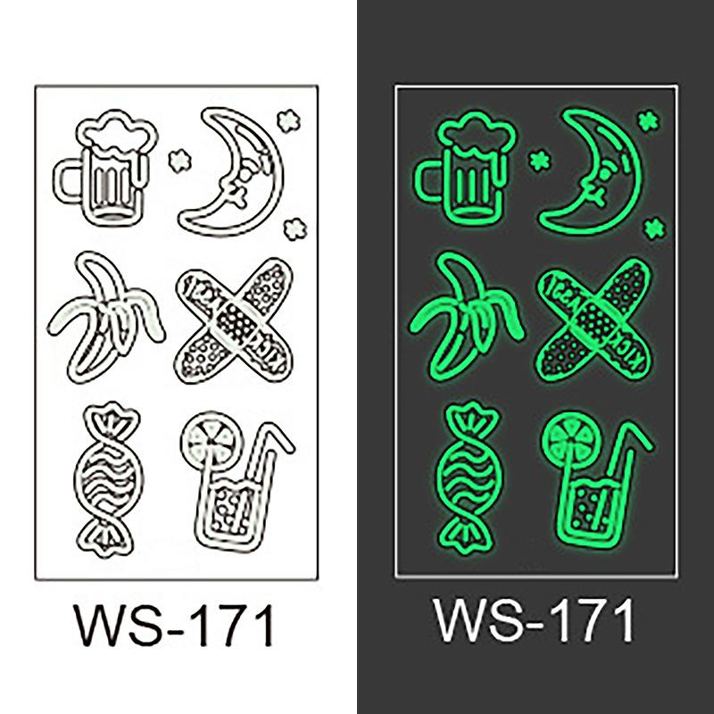 New luminous tattoo stickers small fresh fashion personality luminous stickers temporary tattoo stickers